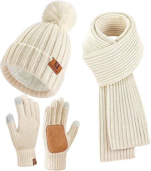 Beanie Hat Scarf and Gloves